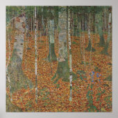 Birch Forest van Gustav Klimt, Art Nouveau Poster (Voorkant)