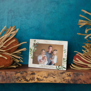 Birch Greenery Persoonlijke naam Foto Plaque Fotoplaat