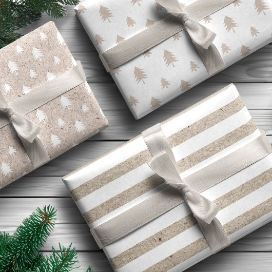 Birch Kraft Paper Moderne kerstboomstructuur