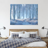 Birch Radiant Snow Forest  Canvas Afdruk (Insitu (Slaapkamer))