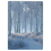 Birch Radiant Snow Forest  Klembord (Achterkant)