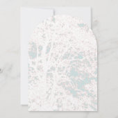 Birch Tree Aqua Blue Sky Playbill Kaart (Achterkant)