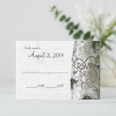 Birch Tree avec Coeur sculpté RSVP (Debout devant)