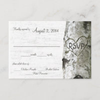 Birch Tree avec Coeur sculpté RSVP