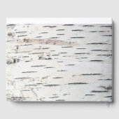 Birch Tree Bark Country Rustic Mariage Livre d'or (Verso)