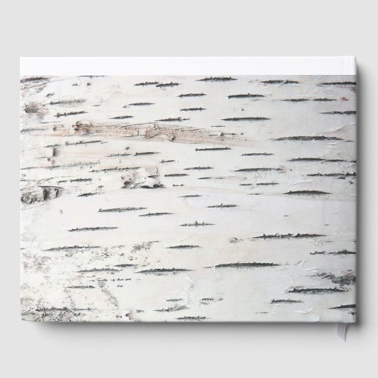 Birch Tree Bark Country Rustic Mariage Livre d'or (Verso)