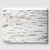 Birch Tree Bark Country Rustic Wedding Gastenboek (Achterkant)