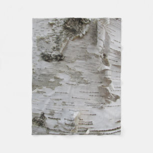 Birch Tree Bark Peeled Old Art Photo Fleece Deken