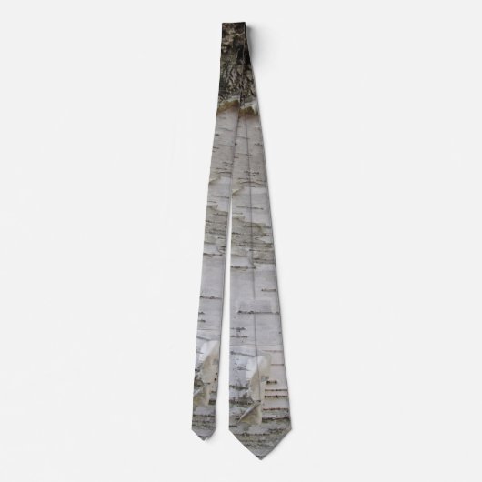 Birch Tree Bark Peeled Old Art Photo Stropdas (Achterkant)