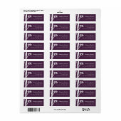 Birch Tree Birch Birds Étiquette de adresse pourpr (Feuille entière)