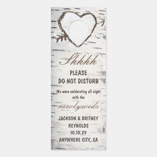 Birch Tree Do not Disturb Mariage Sign Affichette (Devant)