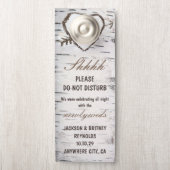 Birch Tree Do not Disturb Mariage Sign Affichette  (Sur le bouton)