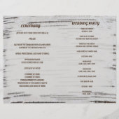 Birch tree hartbruiloft programma 80 lb papier (Achterkant)