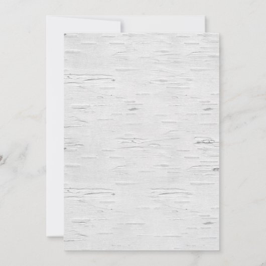 Birch Tree Heart Faire-part de mariage (Dos)