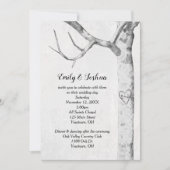Birch Tree Heart Wedding Kaart (Voorkant)