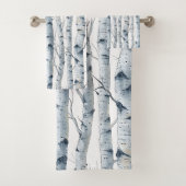 Birch Tree motif gris blanc (En situation)
