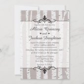 Birch Tree Rustic Nature Custom Wedding Invitation (Devant)