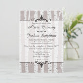 Birch Tree Rustic Nature Custom Wedding Invitation (Debout devant)