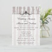 Birch Tree Rustic Nature Wedding shower Invitation (Debout devant)