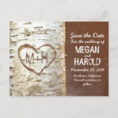 Birch Tree Rustic Save the Date briefkaarten (Voorkant)