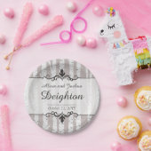 Birch Tree Rustic Wood Natuur Wedding Personalized Papieren Bordje (Feest)