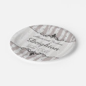 Birch Tree Rustic Wood Natuur Wedding Personalized Papieren Bordje (Gekanteld)