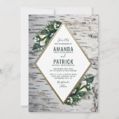 Birch Tree Rustic Woodland Wedding Invitations (Devant)