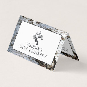 Birch Tree Rustique Avec Carte Cadeau Photo