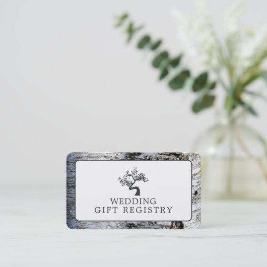 Birch Tree rustique, Carte d'enregistrement des ca (Debout devant)