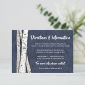Birch Tree Twinkle Lights Wedding info kaarten (Staand voorkant)