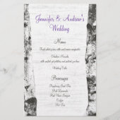 Birch Tree Wedding Menu (Voorkant)
