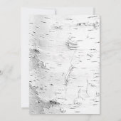 Birch Tree Wedding Two Hearts Kaart (Achterkant)