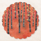 Birch Treed Woodland Kartonnen Onderzetters (Voorkant)