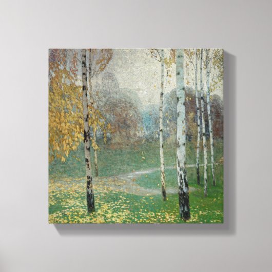 Birch Trees, 1904 (olie op doek) Canvas Afdruk (Voorkant)
