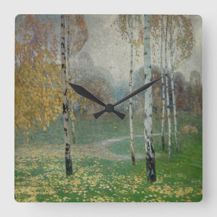 Birch Trees, 1904 (olie op doek) Vierkante Klok