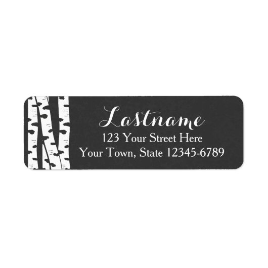 Birch Trees Adresse ou étiquette cadeau (Devant)