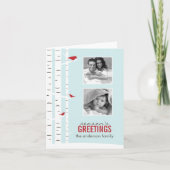 Birch Trees d'hiver Cartes photos de vacances (Devant)