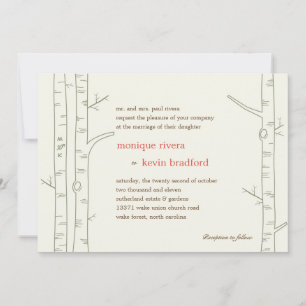Birch Trees Faire-part de mariage - Custom