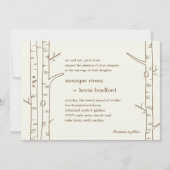 Birch Trees Faire-part de mariage - Sketchy (Devant)