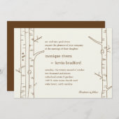 Birch Trees Faire-part de mariage - Sketchy (Devant / Derrière)