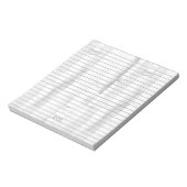 Birch Trees Grey Lined Monogram Personalized Notitieblok (Gedraaid)