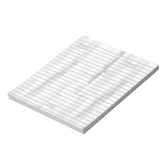 Birch Trees Grey Lined Monogram Personalized Notitieblok (Gedraaid)