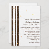 Birch Trees Invitations de mariage (Devant / Derrière)