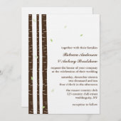 Birch Trees Invitations de mariage (Devant / Derrière)