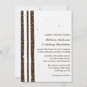 Birch Trees Invitations de mariage