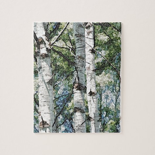 Birch Trees Legpuzzel (Verticaal)