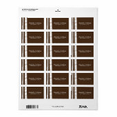 Birch Trees Mariage Faveur Étiquette (Feuille entière)