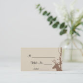Birch Trees rustiques et Deer Mariage Cartes de Pl (Debout devant)
