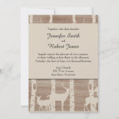 Birch Trees rustiques et Faire-part de mariage de  (Devant)
