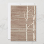 Birch Trees rustiques et Faire-part de mariage de  (Dos)